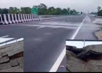 भ्रष्टाचार का जलवा, उद्घाटन से पहले ही ढह गया 1100 करोड़ का फोरलेन, पहली बारिश में NH का ढांचा बहने से खुली पोल