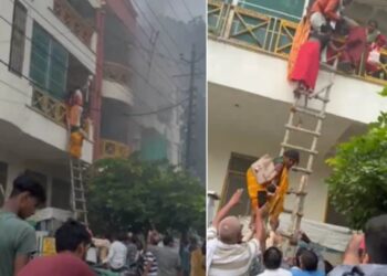 उत्तर प्रदेश के हरदोई के चाइल्ड अस्पताल में लगी आग, बच्चों को सीढ़ी से नीचे उतारा गया