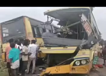तमिलनाडु में दो बसों की आमने-सामने की टक्कर; 11 की मौत, 40 घायल