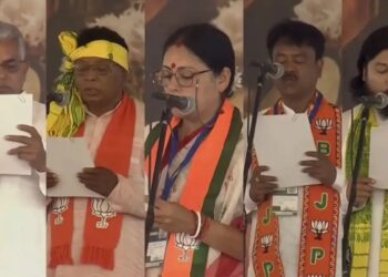 पश्चिम बंगाल में भाजपा सरकार का आगाज, सुवेंदु अधिकारी समेत 5 मंत्रियों ने ली मंत्री पद की शपथ