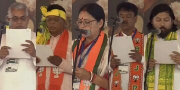 पश्चिम बंगाल में भाजपा सरकार का आगाज, सुवेंदु अधिकारी समेत 5 मंत्रियों ने ली मंत्री पद की शपथ